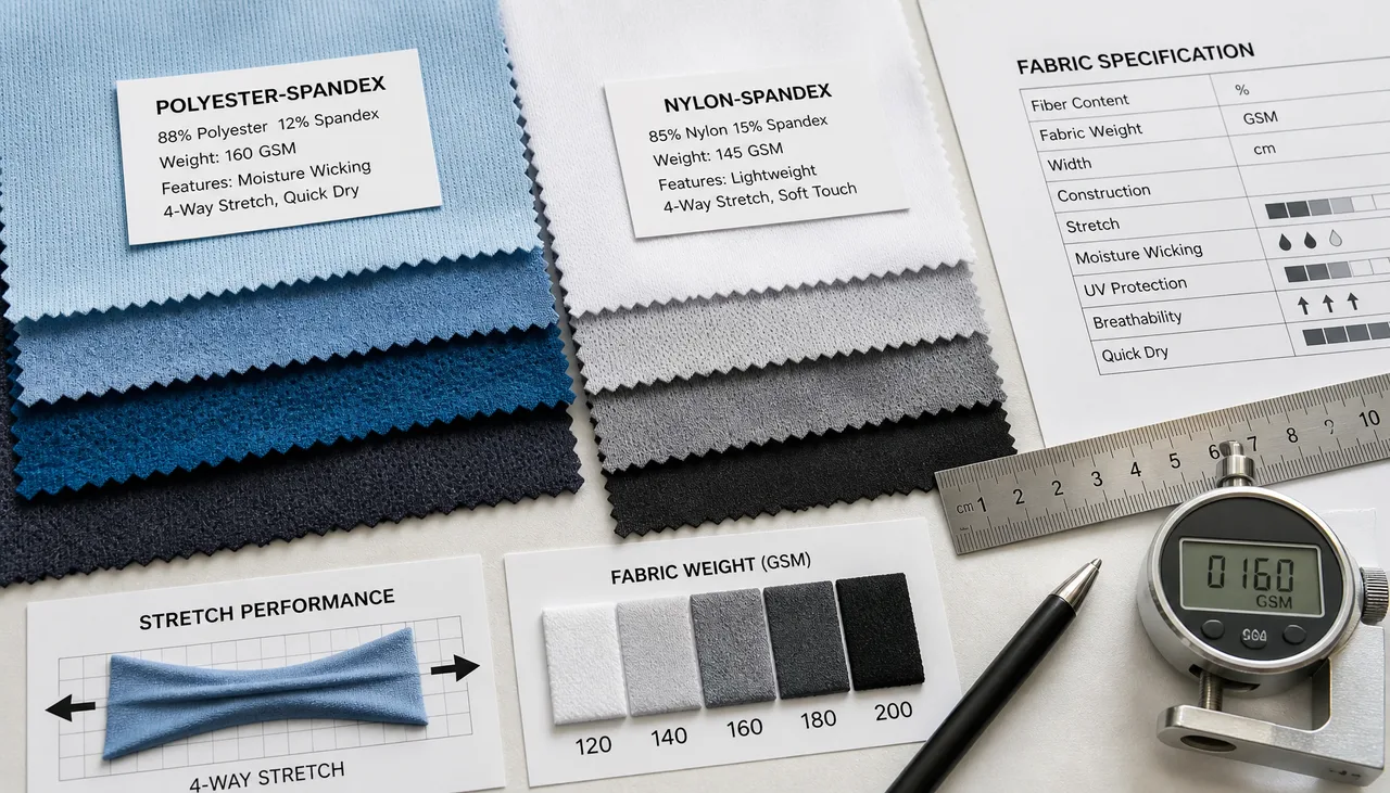 Knitted fabric sample selected for golf-shirt development
