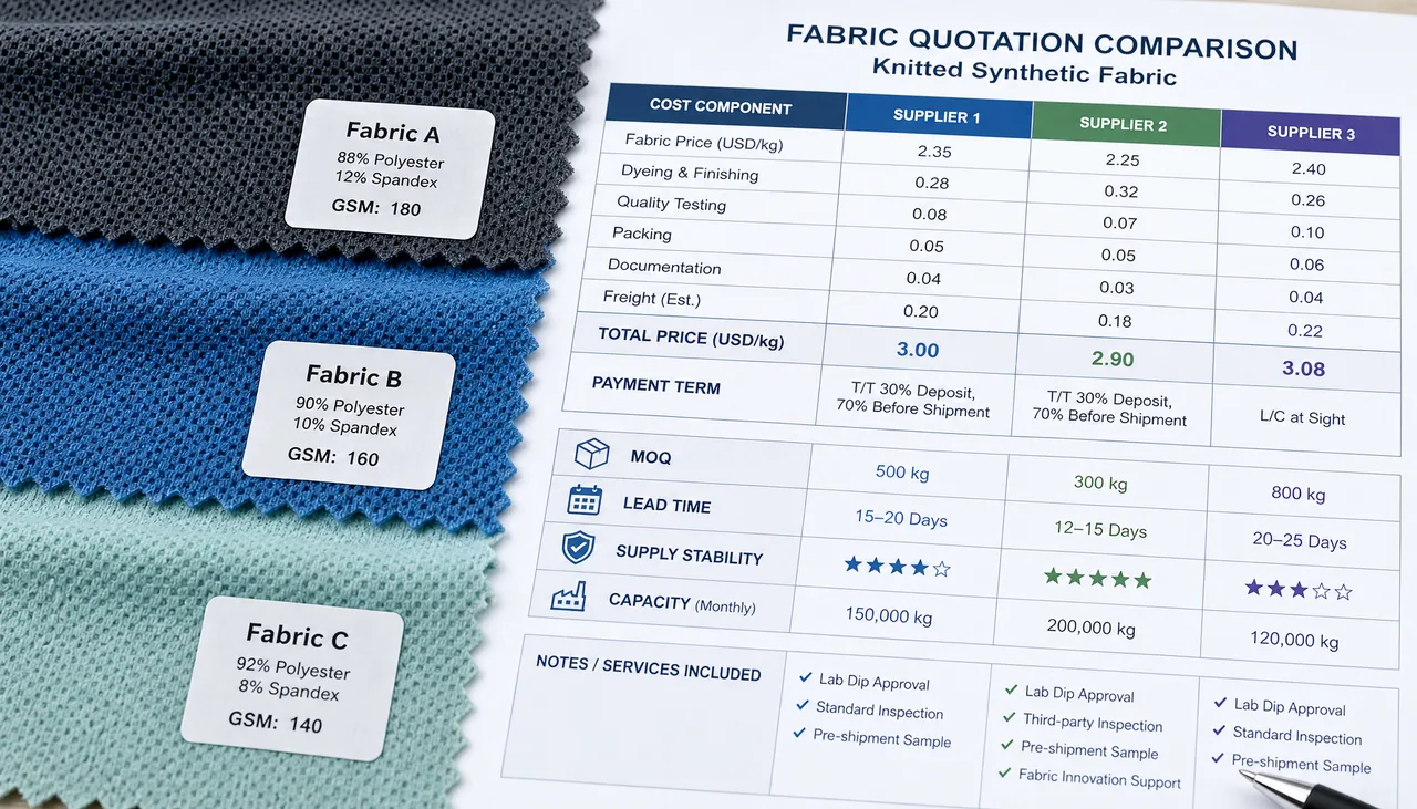 How Should Apparel Brands Compare Fabric Quotation Structure Across Fabric Suppliers?