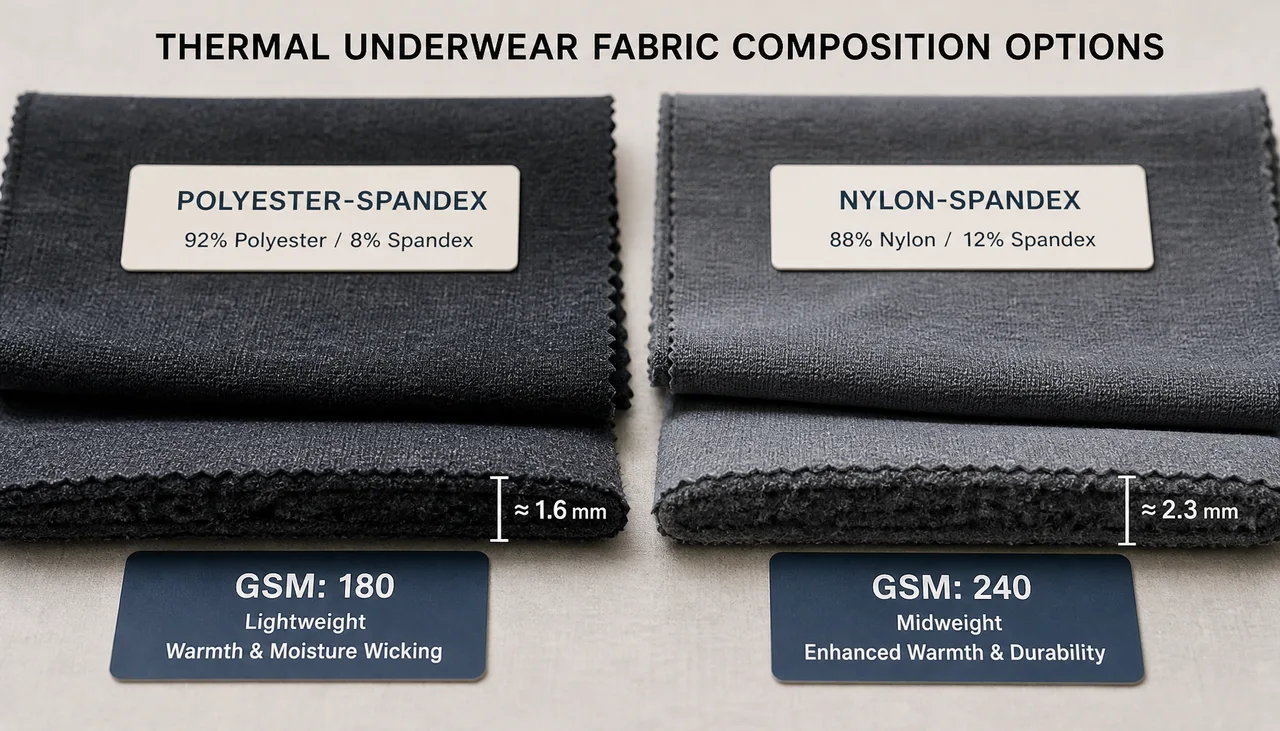 Which Fabric Composition Options Should Brands Compare for Thermal Underwear?