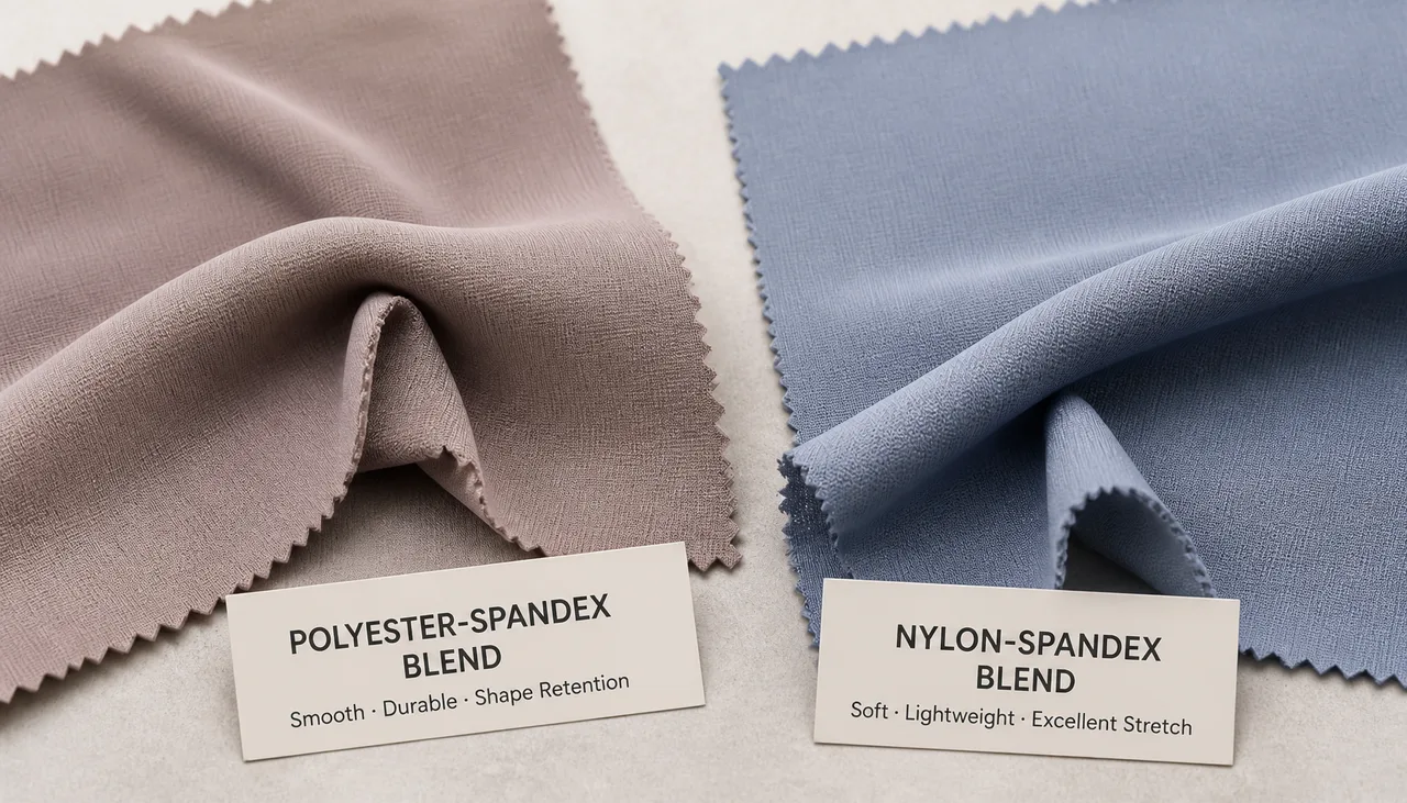 Nylon-spandex and polyester-spandex samples for underwear development