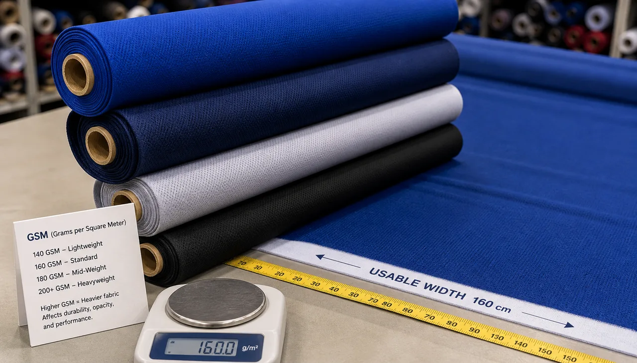 How to Specify GSM and Usable Width for Team Jersey Fabric
