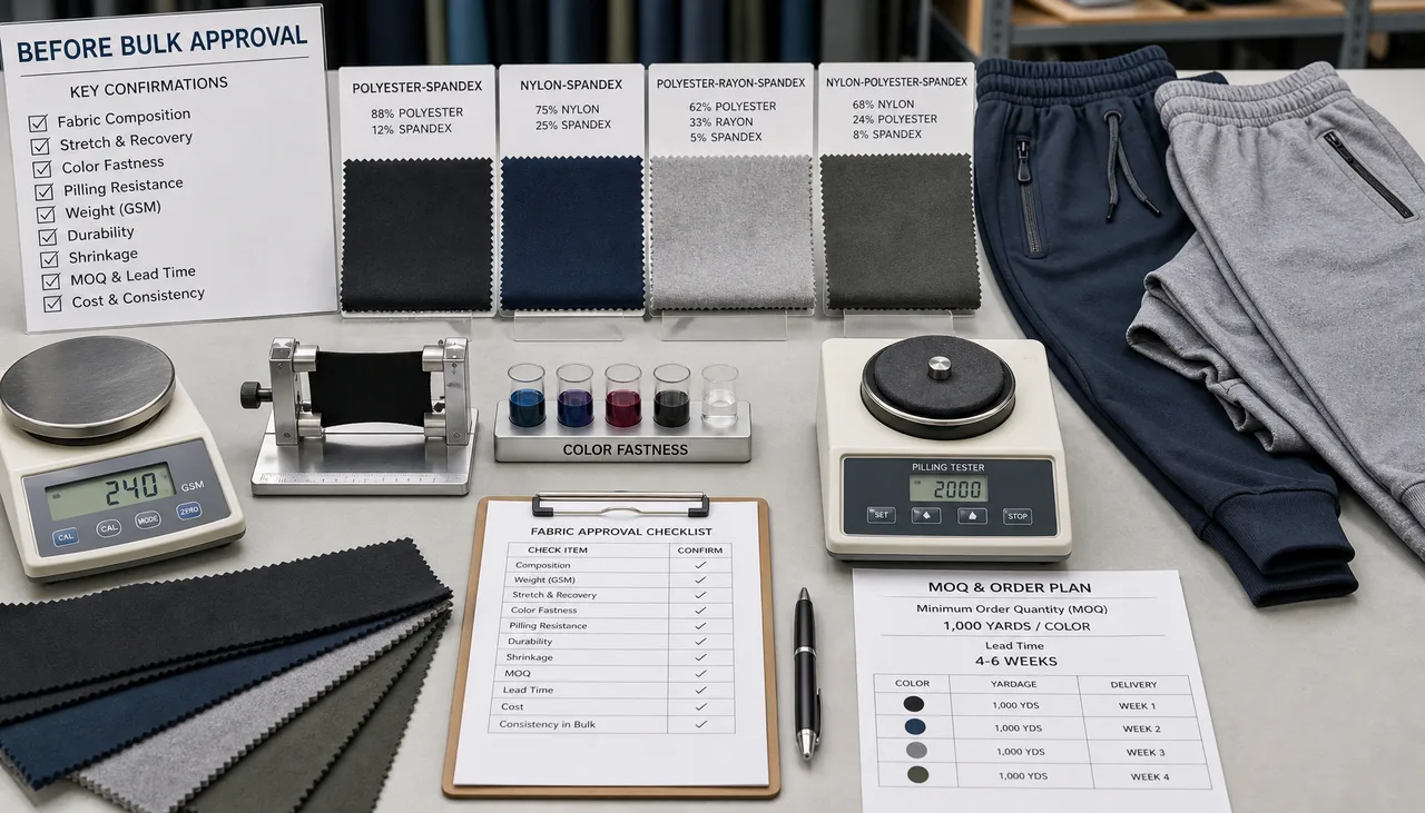 What Should Brands Confirm Before Bulk Approval of Fabric for Joggers?