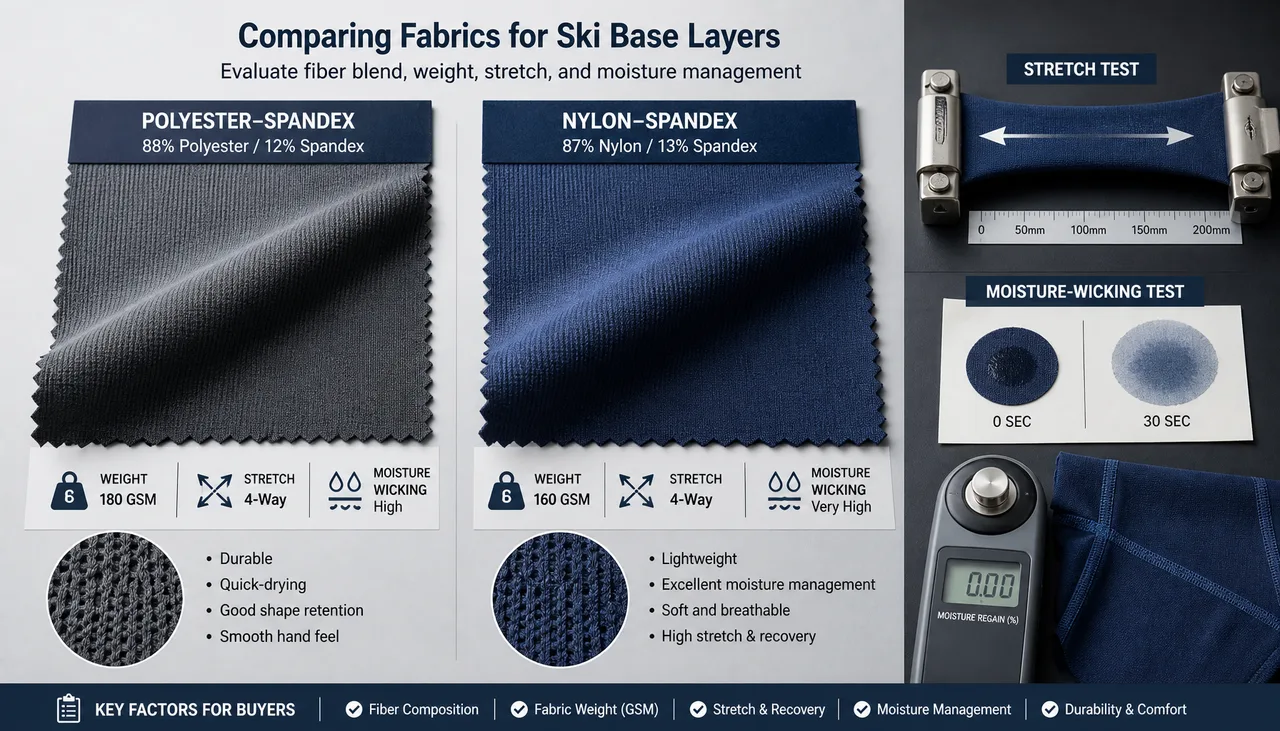 How Should Buyers Compare Suppliers of Fabric for Ski Base Layers?
