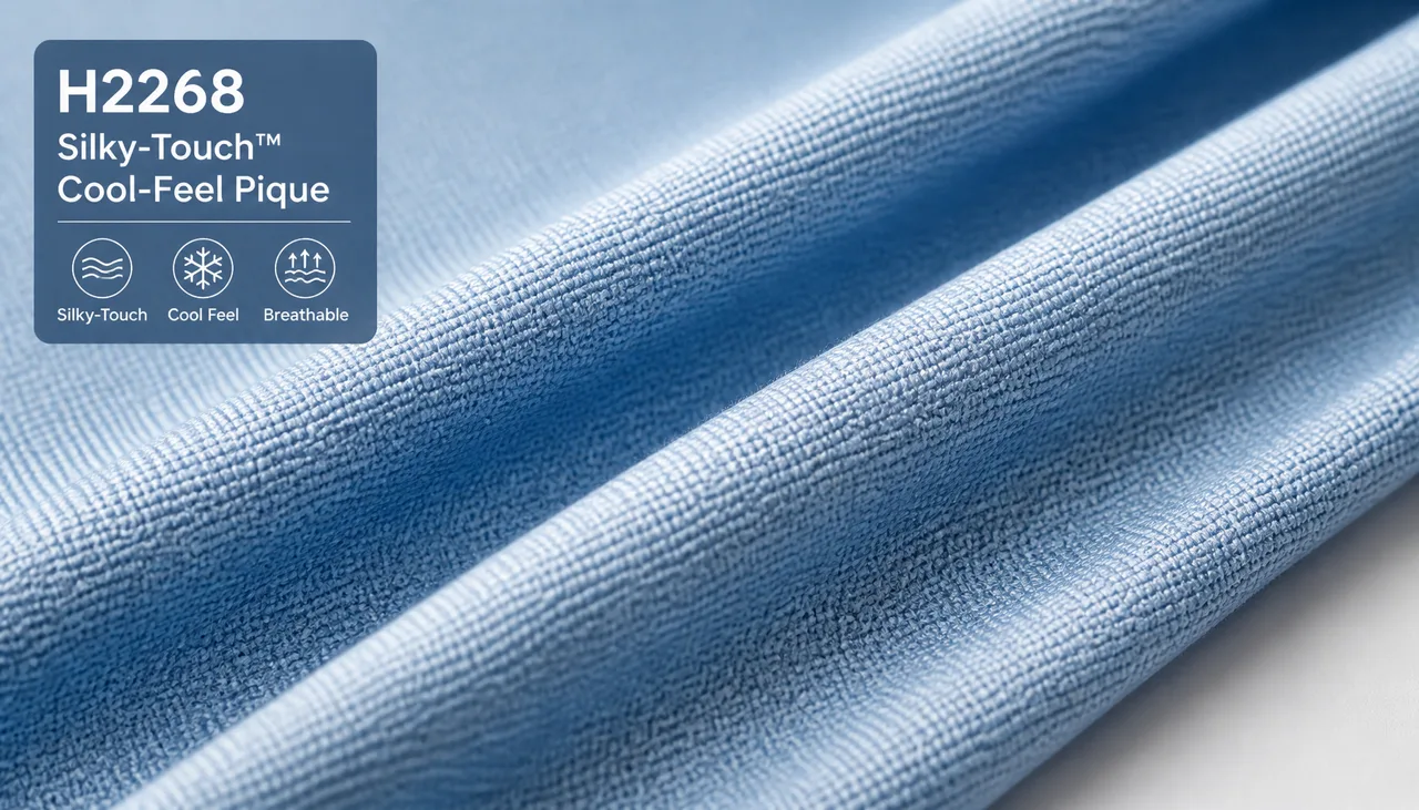 Pique fabric reference for summer polo development