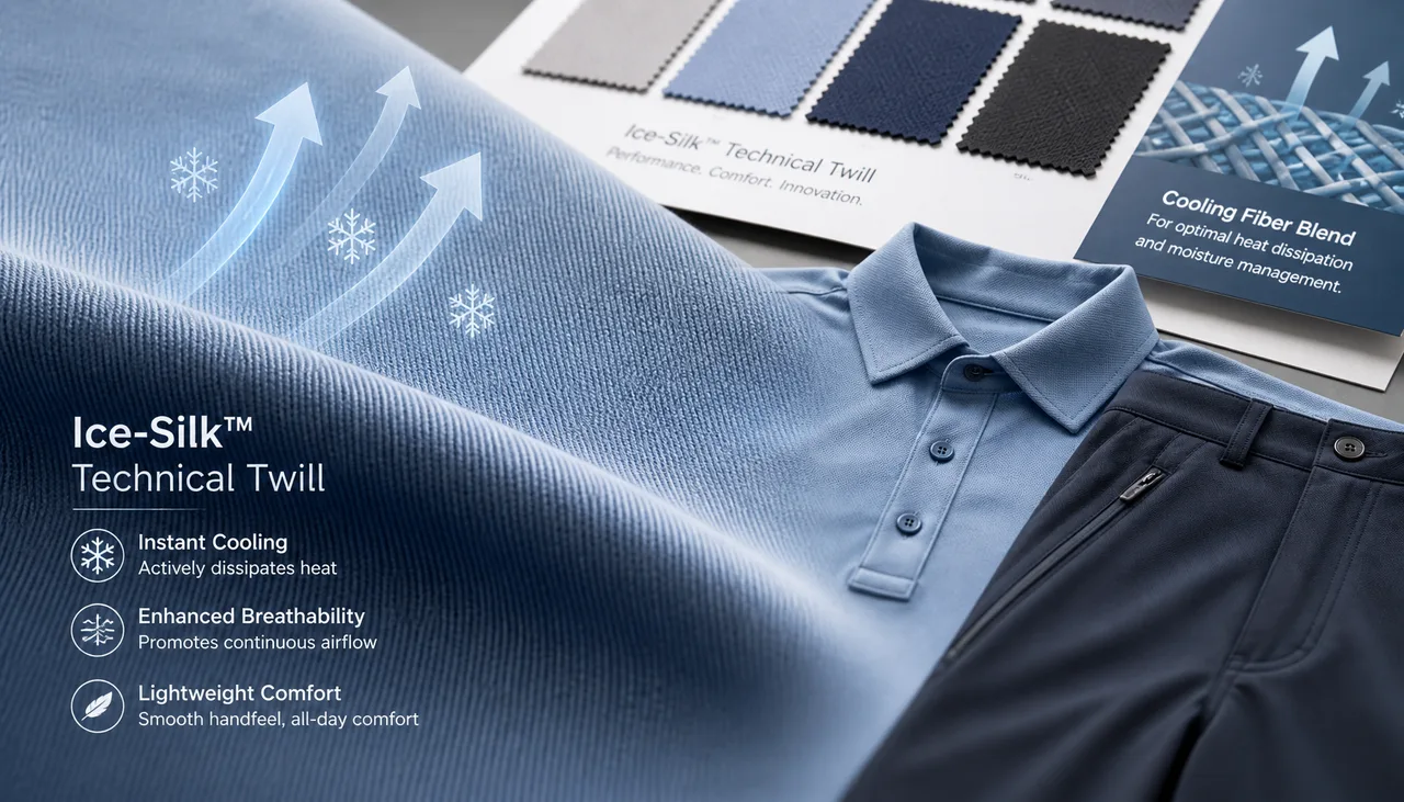 Technical twill fabric reference for performance apparel