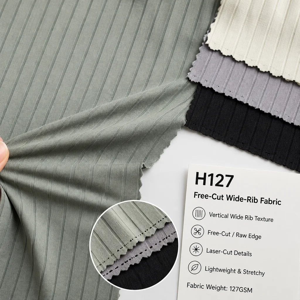 H127 wide-rib fabric reference image