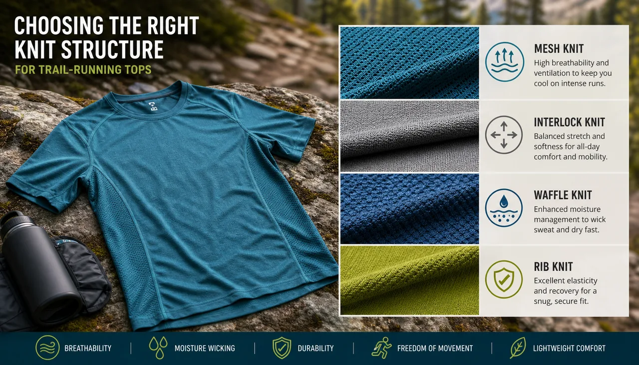 Which Knit Structure Should Buyers Consider for Trail-Running Tops?