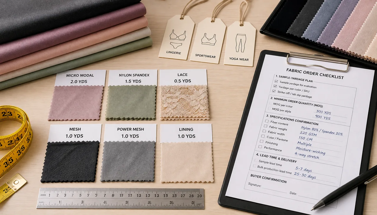 Sample yardage being allocated for garment development and testing