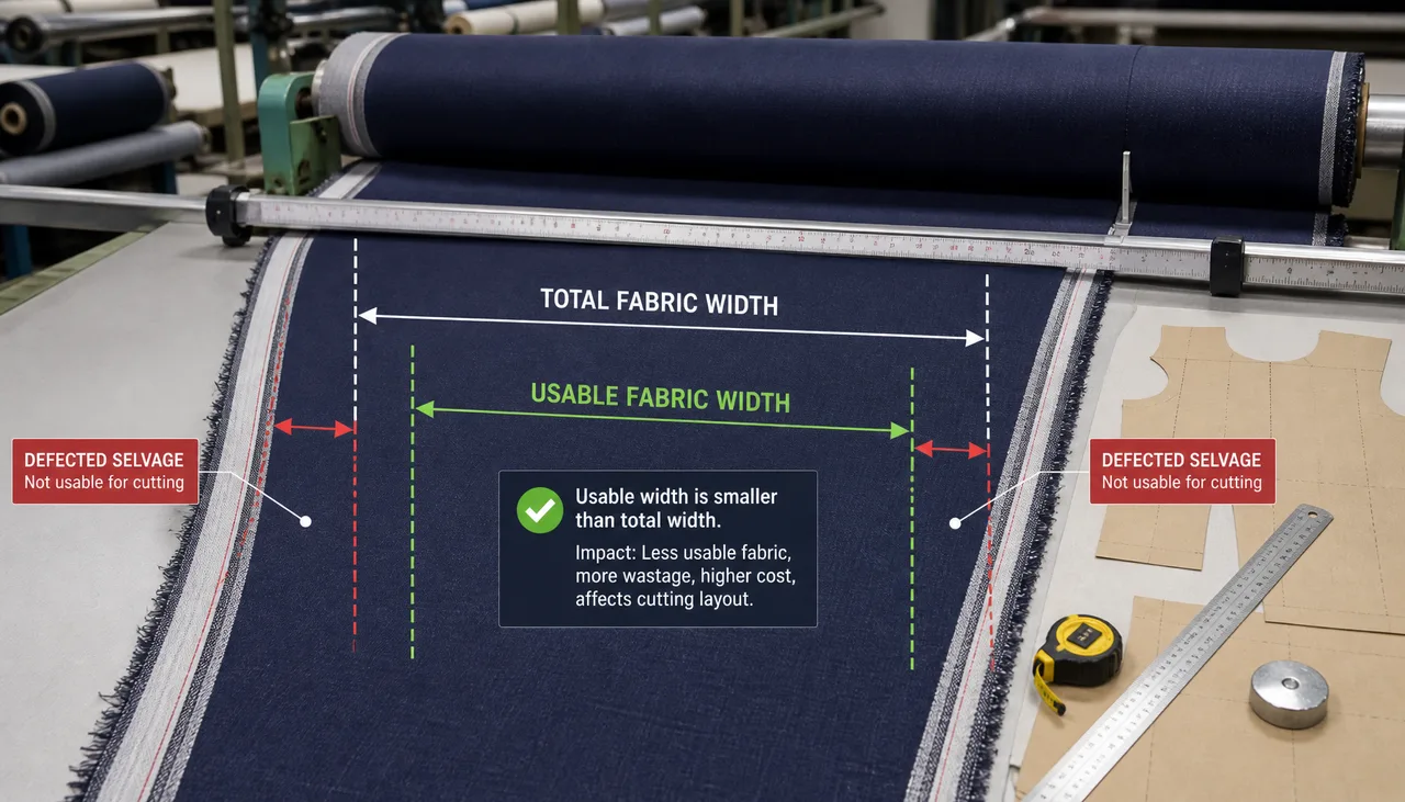 What Risks Should Buyers Review When Assessing the Usable Fabric Width?